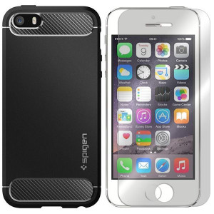 Etui Do Iphone Se 5 5s Spigen Rugged Armor + Szkło
