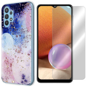Etui Do Samsung Galaxy A32 4g Gold Trendy + Szkło