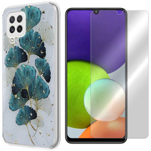 Etui Do Samsung Galaxy A22 4g Gold Trendy + Szkło