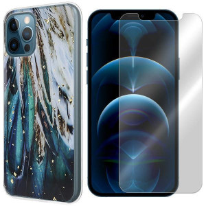 Etui Do Iphone 12 Pro Pokrowiec Gold Trendy +szkło