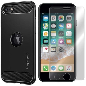 Etui Spigen Rugged Armor Do Iphone Se 2020 + Szkło