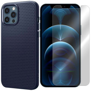 Etui Spigen Liquid Air Do Iphone 12 Pro Max +szkło