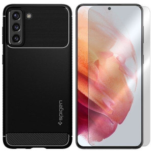 Etui Spigen Rugged Armor Do Galaxy S21 Plus +szkło