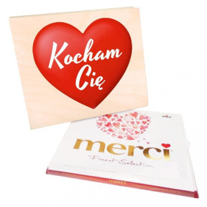 Prezent pudełko na merci Serce Kocham Cię
