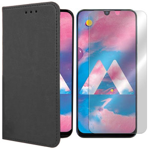 Etui Do Samsung Galaxy M30 Sm-m305 Skóra + Szkło