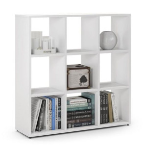 Regał, komorowy, biblioteczka, M3, 100x30x100 cm, biel, mat