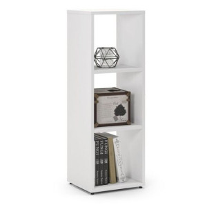 Regał, komorowy, mała biblioteczka, M13, 35x30x100 cm, biel, mat