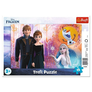 Trefl - Puzzle Ramkowe 15 El. - Radosne Wspomnienia - Frozen - 31392