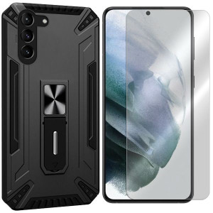 Etui Do Samsung Galaxy S21 Shock Stand + Szkło 9h