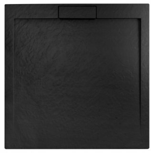 Brodzik Prysznicowy Kamienny Czarny Grand 90x90