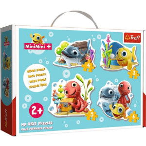 Trefl - Puzzle 4w1 - Baby Classic - Rybka Minimini - 36125