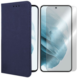 Etui Do Samsung Galaxy S22 Plus Case Skóra + Szkło