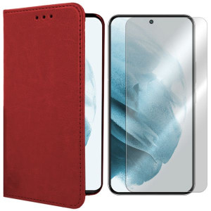 Etui Do Samsung Galaxy S22 Plus Case Skóra + Szkło