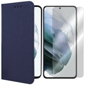 Etui Do Samsung Galaxy S21 Skóra Naturalna + Szkło