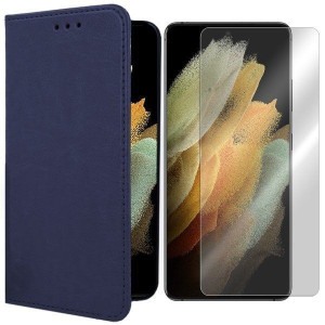 Etui Do Samsung Galaxy S21 Ultra Case Skóra +szkło