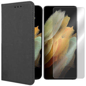 Etui Do Samsung Galaxy S21 Ultra Case Skóra +szkło