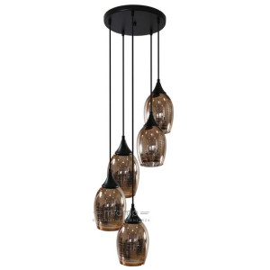 LAMPA wisząca MARINA 35-51639 Candellux szklana OPRAWA zwis kaskada miedzia