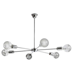 LAMPA sufitowa ADX 952K4 metalowa OPRAWA molekuły gwiazda sticks chrom