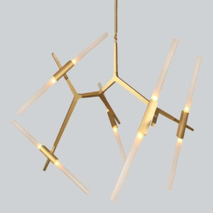 Żyrandol LAMPA wisząca CGSTRUCTGOLD COPEL metalowa OPRAWA molekuły molecula