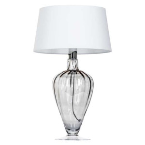 Stołowa LAMPA stojąca BRISTOL TRANSPARENT BLACK L046311501 4Concepts abażur