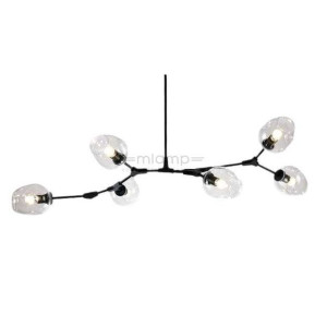 LAMPA wisząca CGCHEMISTRY6BLACK/CLEAR COPEL modernistyczna OPRAWA molekuły