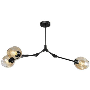 LAMPA sufitowa CGCHEMISTRY3BLACK/AMBER COPEL metalowa OPRAWA modernistyczna