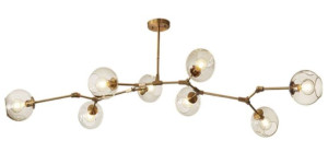 LAMPA wisząca CGCHEMISTRY8GOLD/CLEAR COPEL modernistyczna OPRAWA molekuły z