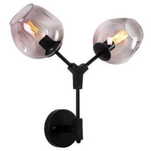 Kinkiet LAMPA ścienna CGCHEMISTBLACK/MIRROR COPEL metalowa OPRAWA szklane m