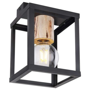Metalowy plafon industrialny RETRO 31-00774 Candellux sufitowa klatka czarn