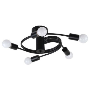 Loftowy plafon FILETTA 35-00835 Candellux 5-punktowy metalowy czarny do prz