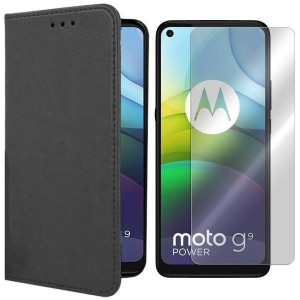Etui Do Motorola Moto G9 Power Kabura Skóra +szkło