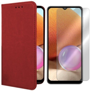 Etui Do Sam Galaxy A32 4g Skóra Naturalna + Szkło
