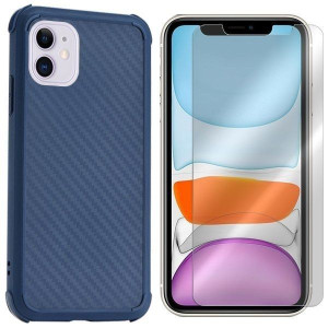 Etui Do Iphone 11 Pokrowiec Shield Carbon + Szkło