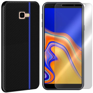 Etui Do Sam Galaxy J4+ Plus J415 Carbon Moto+szkło