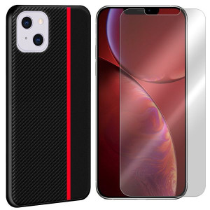 Etui Do Iphone 13 Mini Case Carbon Moto + Szkło 9h