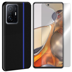 Etui Do Xiaomi 11t / 11t Pro Moto Carbon +szkło 9h