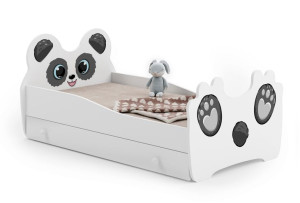 Łóżko dziecięce PANDA 140x70 + szuflada + materac