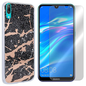 Etui Do Huawei Y7 2019 Y7 Pro 2019 Marmur + Szkło