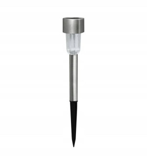 Lampa solarna wbijana POLUX PIN LED zimny biały 6500K satyna IP44 inox