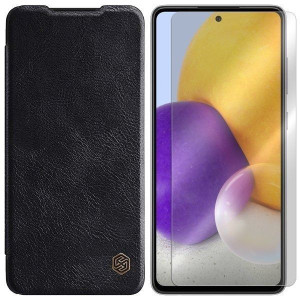 Etui Do Samsung Galaxy A72 Nillkin Qin + Szkło 9h