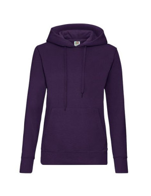 Bluza damska Classic kangurka hooded sweat lady-fit S S purpurowy (PE)
