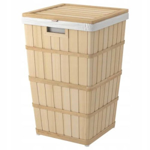 Kosz Na Pranie Drewniany 37x37x56 Cm Ikea Brankis