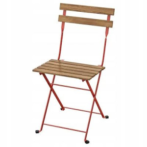 Krzesło Ogrodowe Metalowe Składane Czerwone Ikea