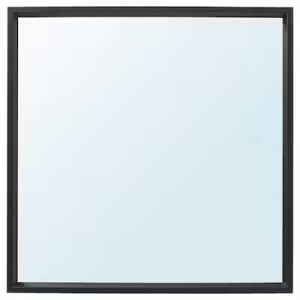 Lustro Ścienne Czarne 65x65 Cm Nissedal Ikea
