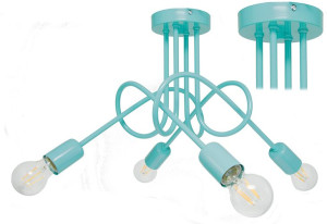 Lampa sufitowa Moderno MONDO 4 Pastel Turkus