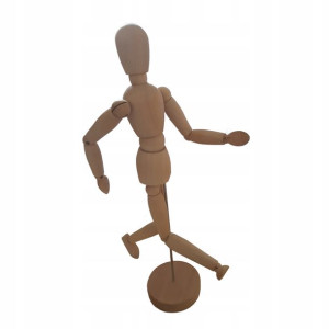 Manekin Figura Do Nauki Rysunku Drewniany Ruchomy