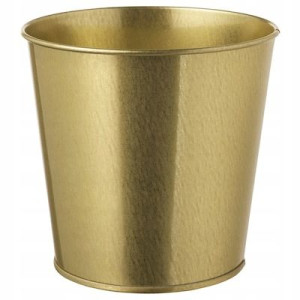 Osłonka Doniczka Złota Metalowa Duża 19 Cm