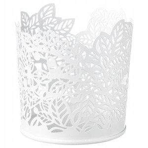 Piękny lampion ozdoba świecy w szkle, biała 8 cm