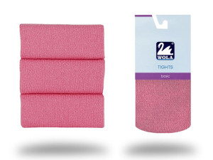 Rajstopy bawełniane Wola Basic, PINK C6F, 116-122
