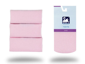 Rajstopy bawełniane Wola Basic,PEARL PINK, 104-110